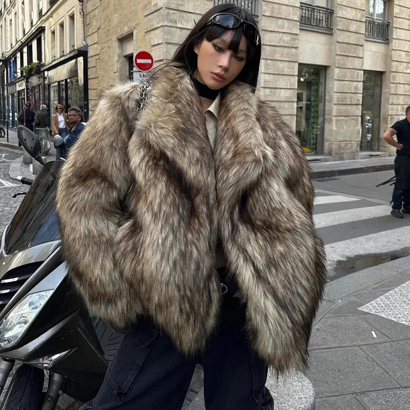 Plus Size Faux Fur Coat: Warm Winter Womens Fluffy Jacket - Shop