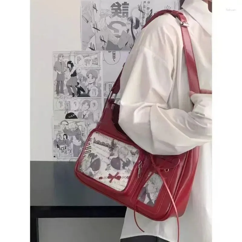 Y2K Harajuku Clear Messenger Bag Korean Fashion Transparent Y2K Harajuku Clear Messenger Bag Korean Fashion Transparent