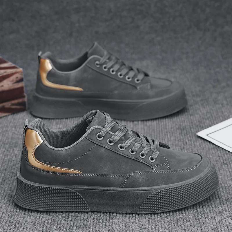 1 Pair Men Leather Lightweight Lace-Up Breathable Soft Sports Men's 1 Pair Men Leather Lightweight Lace-Up Breathable Soft Sports Men's