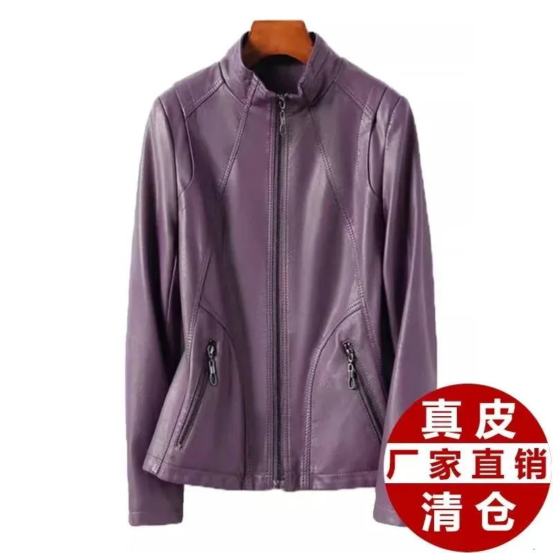 Women's Genuine Sheepskin Leather Coat, Thick Fur Lining, Long
