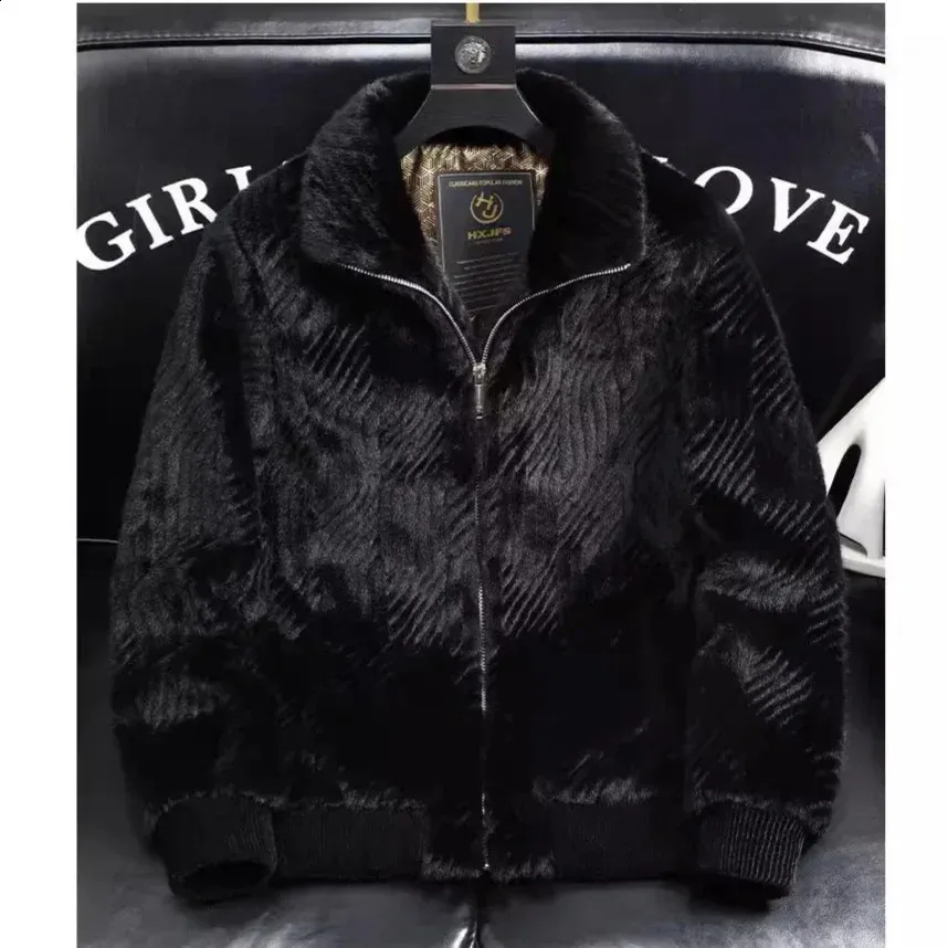 当店在庫してます! High Quality Korean Fashion Mens Faux Fur Fluffy Jacket Mens Clothing
