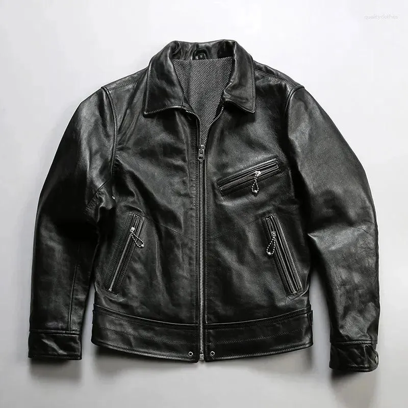 DHgate.com:Premium Horse Leather Rider Jacket: Slim Fit