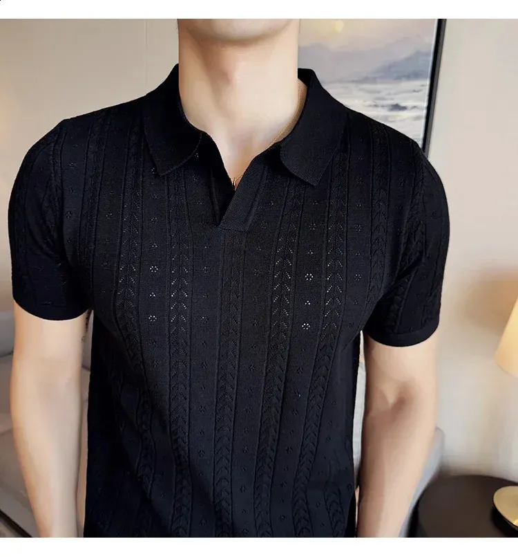 トップス soerte MULTI COLLAR JACQUARD KNIT POLO トップス soerte