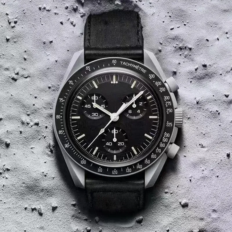 福袋 セール Moon Quarz Chronograph Watch Full Function Chronograph With 絵画