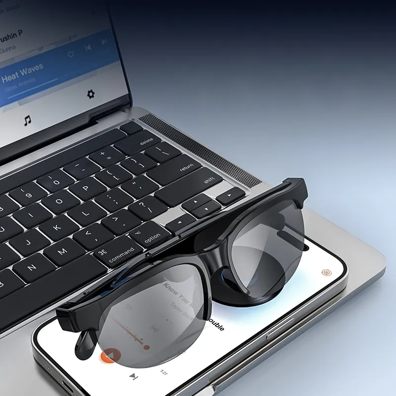 Nuevas gafas de sol con música inteligente, auriculares inalámbricos Bluetooth, sonido HIFI, gafas para conducir, llamadas manos libres_voghion.com
