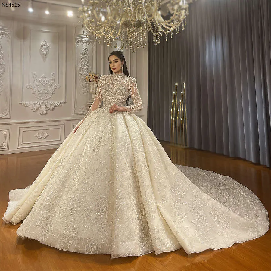 Wedding Gowns Princess Exquisite Custom Wedding Dress With Full Beading ...