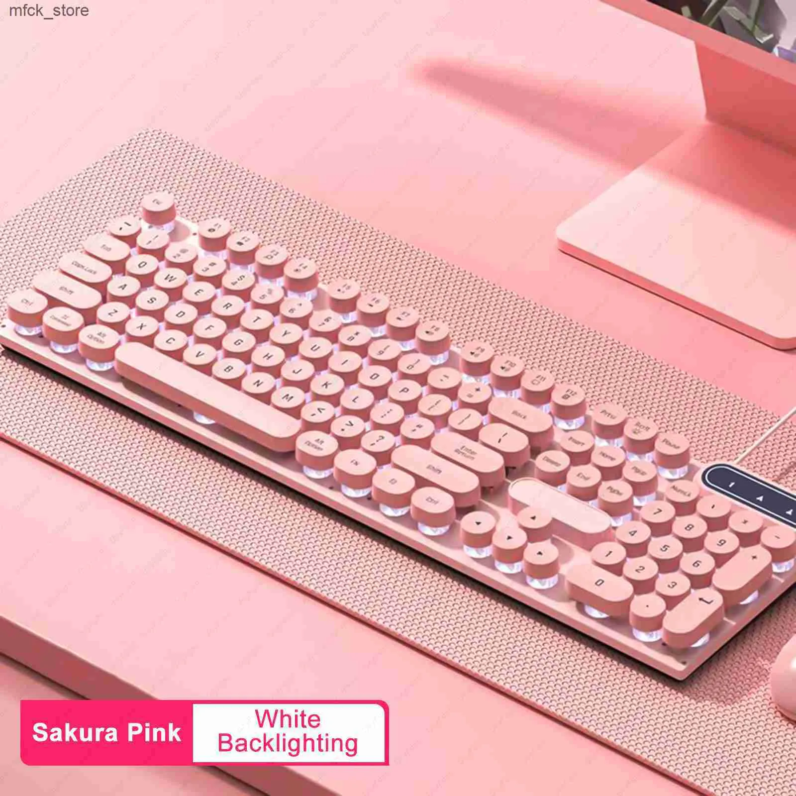 Keyboards Wired Gaming Keyboard 104 Keys Color Matching Backlit Keycap Peripherals Gaming Keyboard for E-sports Office Computer Laptop PC J241204