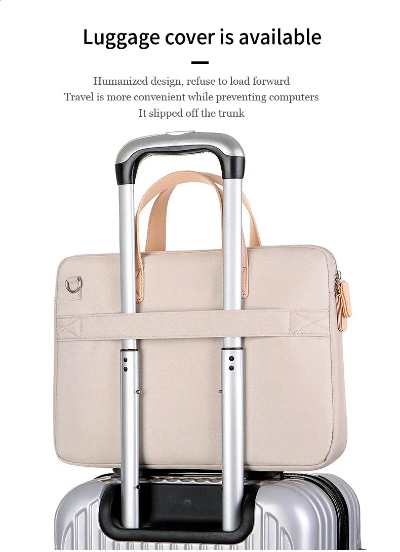 Lightweight 15-Inch Laptop Bag - Stylish Women's Briefcase, Waterproof ...