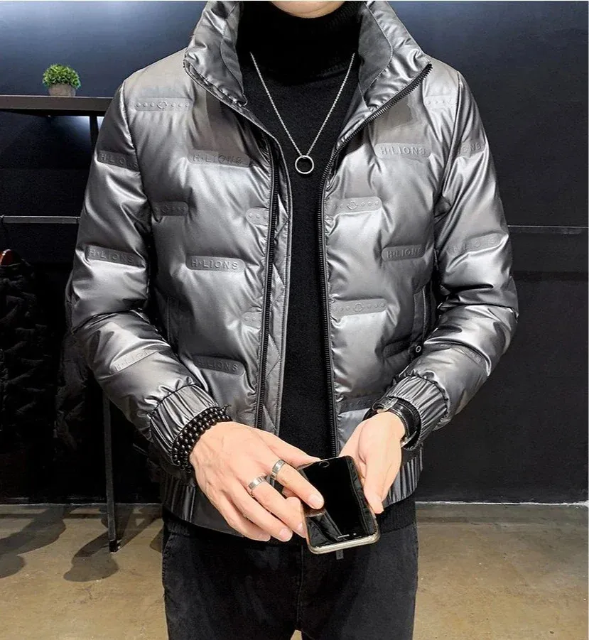 UGFashions Black Leather Trench Coat Men Mid Length
