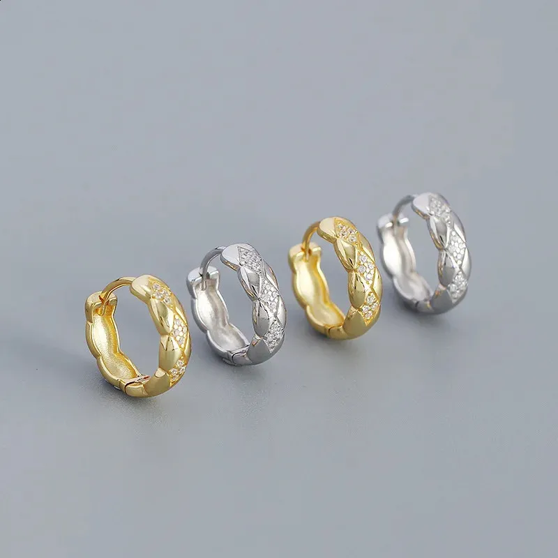 Boucles d'oreilles créoles élégantes en argent sterling 925 WANTME, style tendance, pour femme, bijoux romantiques pour mariage_voghion.com