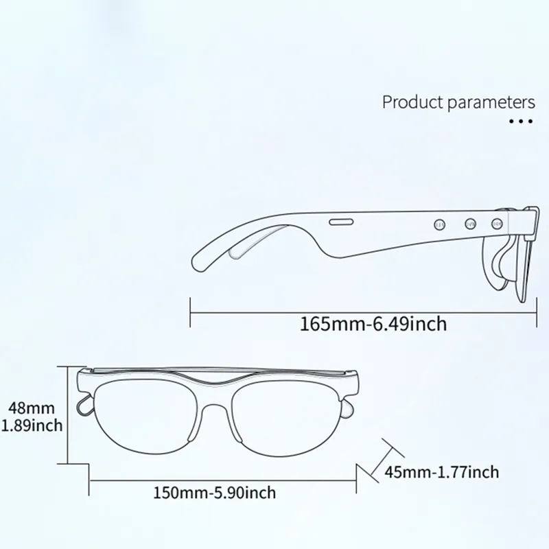 Nuevas gafas de sol con música inteligente, auriculares inalámbricos Bluetooth, sonido HIFI, gafas para conducir, llamadas manos libres_voghion.com