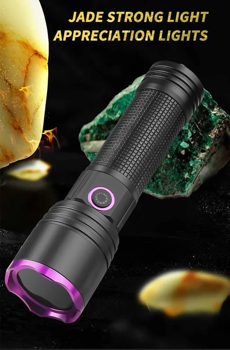 AYMBH 365nm UV Flashlight – Mini Ultraviolet Torch With Clip