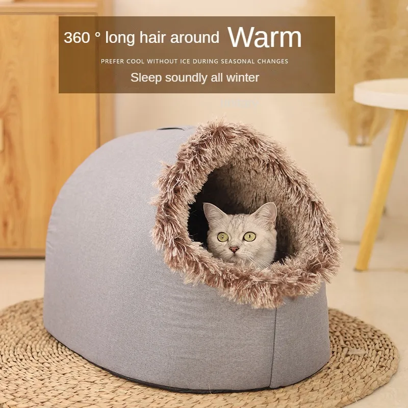 Muzzique Crocodile Cat House – Felt Pet Bed & Playhouse For Cats & Small Dogs | Scratch-Resistant, Removable & Washable