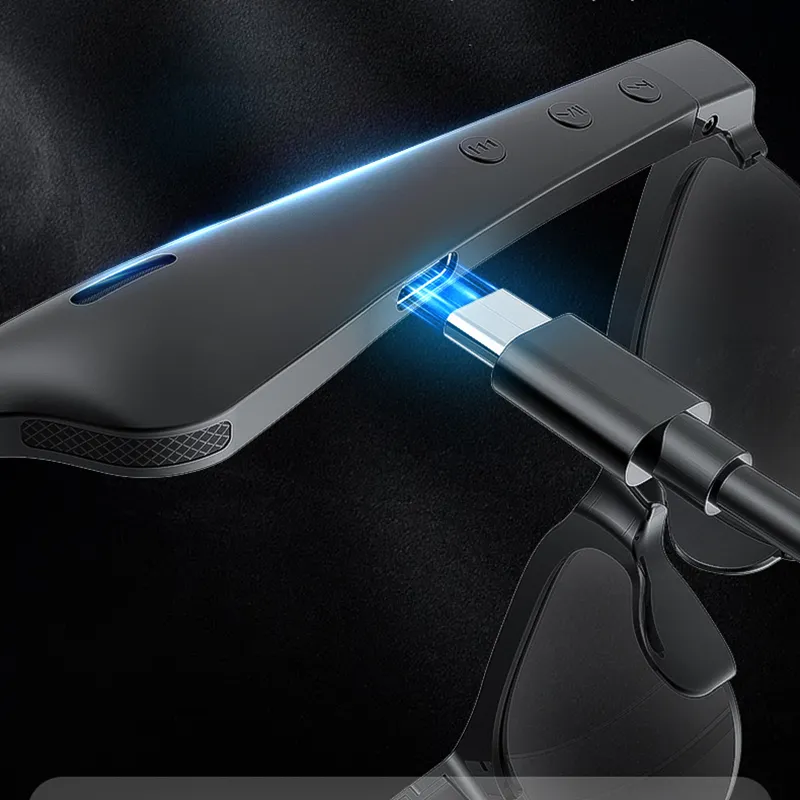 Nuevas gafas de sol con música inteligente, auriculares inalámbricos Bluetooth, sonido HIFI, gafas para conducir, llamadas manos libres_voghion.com