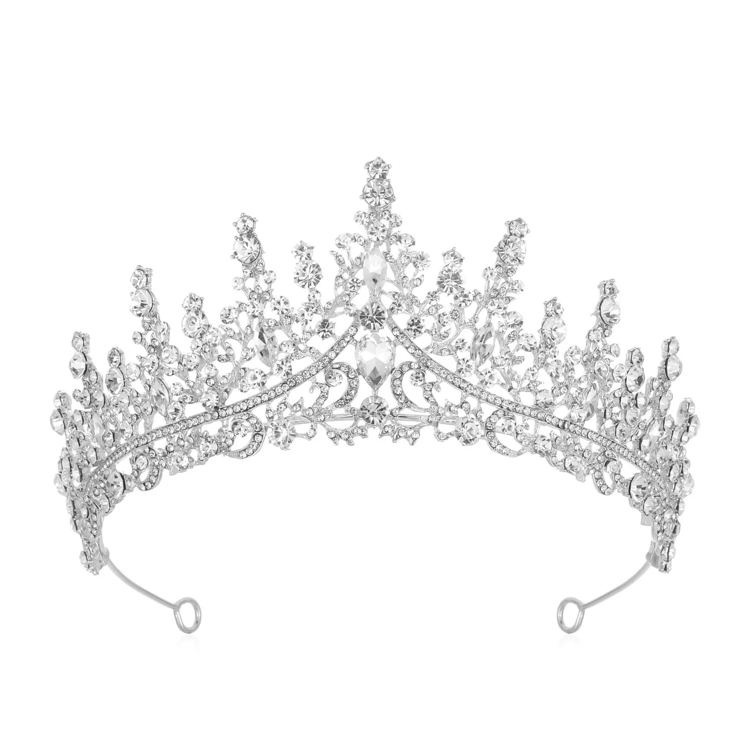 Vintage Big Bridal Crown Rhinestone Royal Wedding... From 