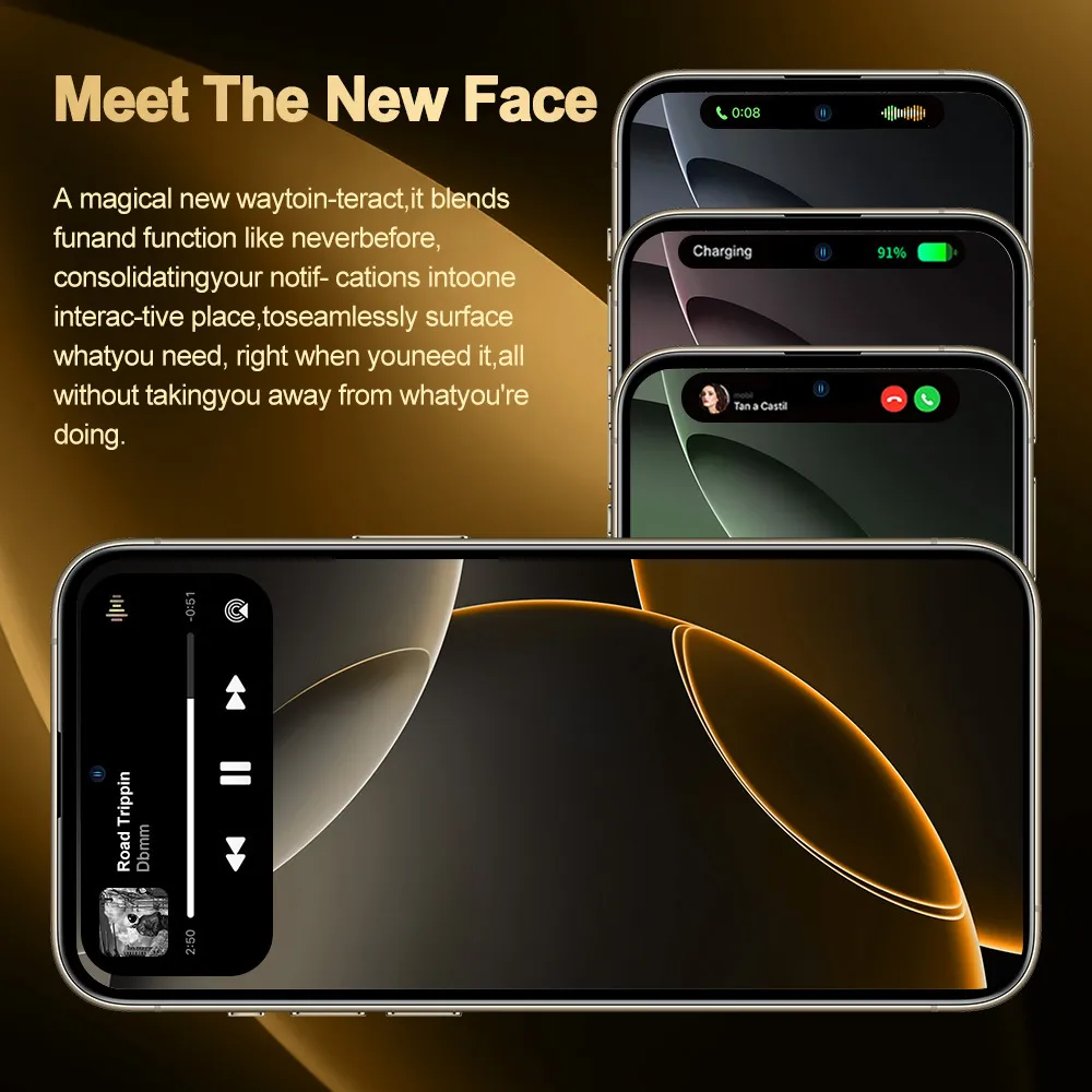 I16 Pro Max Mobile Phone 7.3 Inch HD Screen, Android 14