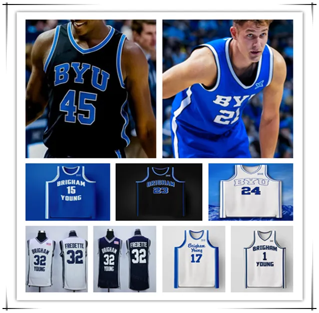 BYU Cougars Basketball Jerseys Demin, Saunders, Traore, Catchings, Knell,  Baker, Keita, Fredette 4XL