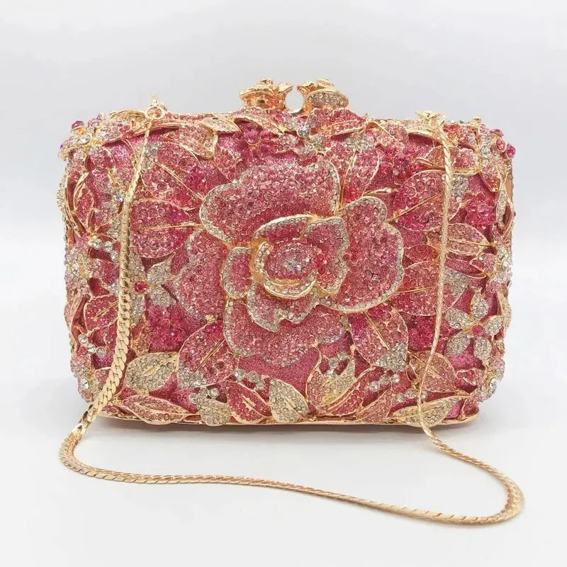 Womens Rhinestone Flower Clutch Purse Crystal... From Bitystore, $72.41 ...