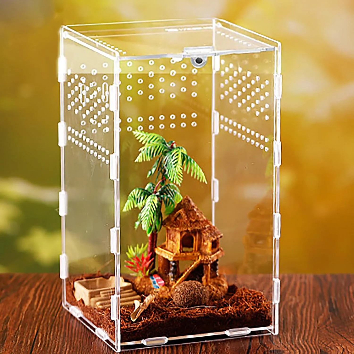 Tarantula Box Acrylic Reptile Terrarium Breeding Box - Nano Arboreal Enclosure for ...