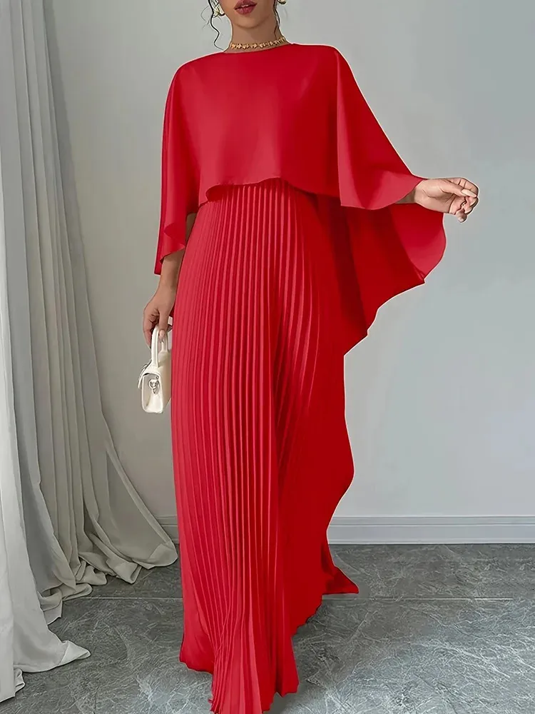Elegant Pleated Maxi Dress with Sleeves - Shop Now for Autumn & Spring Style! Womens Best Seller from Dhgate Basic & Casual Dresses - price 88.45 Elegant Pleated Maxi Dress with Sleeves - Shop Now for Autumn & Spring Style! Womens Best Seller from Dhgate Basic & Casual Dresses - price 88.45