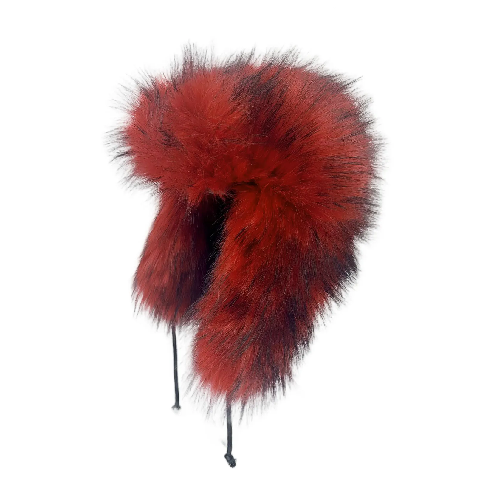 GENUINE FOX FUR TROOPER Trapper HAT NATURAL SUPER THICK FUR INSULATED COZY WARM Full Fox Trooper Hat - Daniel main image 2