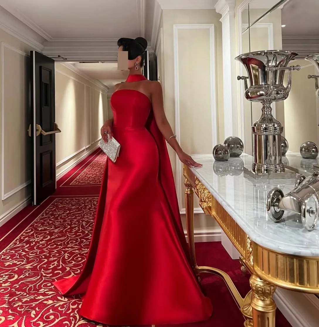 Elegant Red Carpet Long Dresses Elegant Long Red Satin Evening