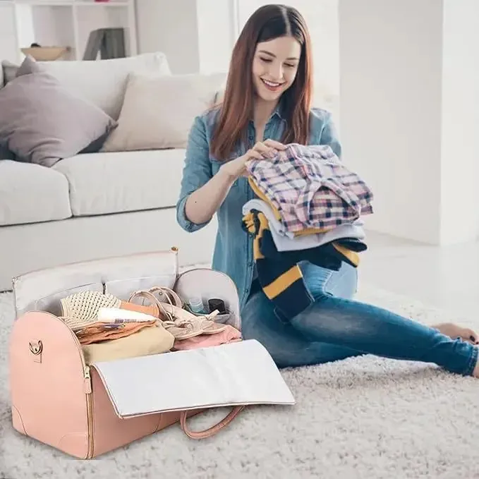 Borse per indumenti per borsone da viaggio, borse per indumenti convertibili per viaggi Borsa per indumenti Borsa da viaggio Grande borsa da viaggio sospesa, vestito da portare sulla borsa per