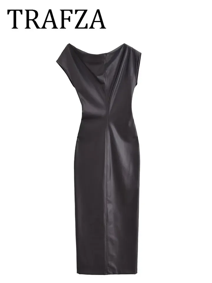 slim fit dress slacks Rebel locomotive girl faux leather strap dress DW519 – DARK IN LOVE