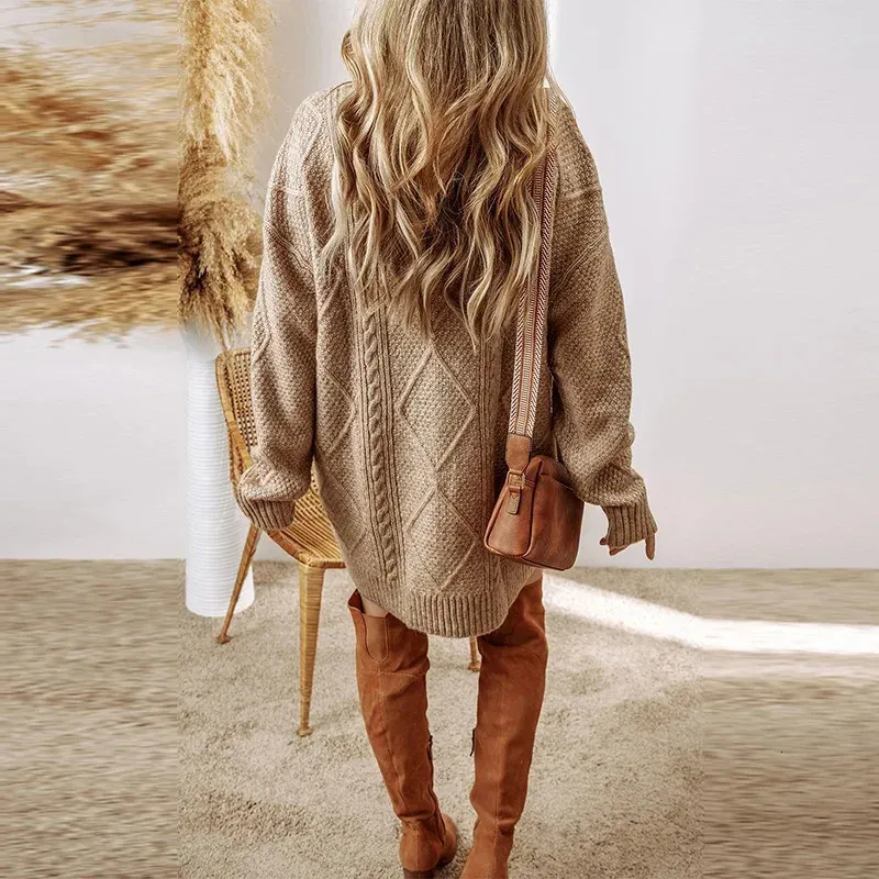 Khaki Knitted Cardigan Sweater Sweater dress Women for Women - Long Sleeve, Y2K Top, Autumn/Winter Top with Spring Top and Jumpers Pullovers - Maxi Khaki Knitted Cardigan Sweater Sweater dress Women for Women - Long Sleeve, Y2K Top, Autumn/Winter Top with Spring Top and Jumpers Pullovers - Maxi