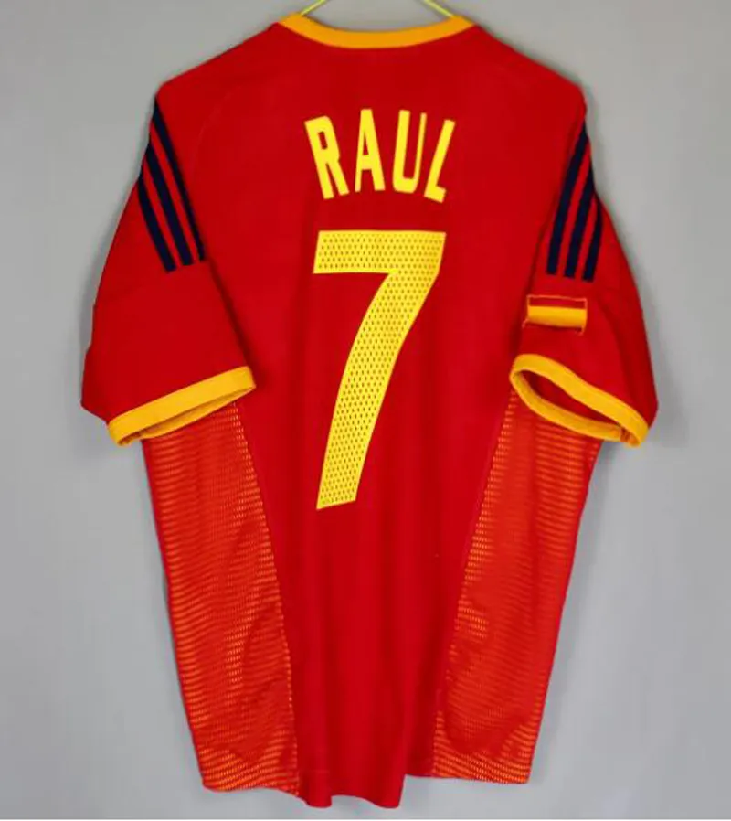 Final 1998 Spain Retro Jersey 1996 1994 RAUL XAVI From Tnt2020