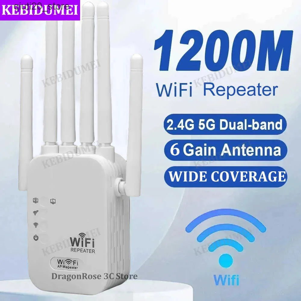1200Mbps Dual Band WiFi Router: Long Range WiFi Repeater & Signal ...