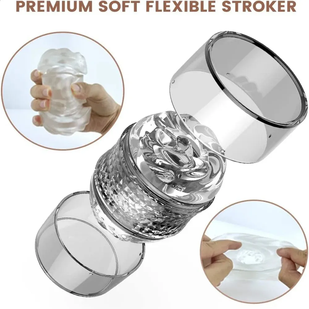 Realistic Open Ended Male Masturbator Sleeve Pocket Sized Silicone Realistic Open Ended Male Masturbator Sleeve Pocket Sized Silicone
