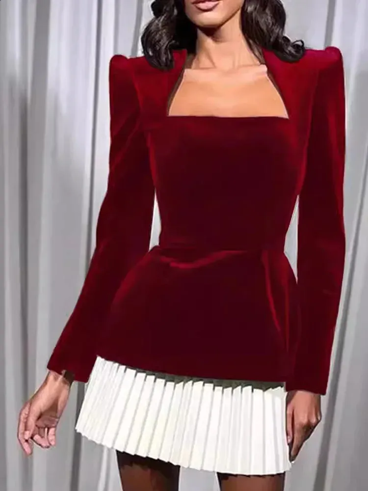 Elegant Velvet Mini Dress With Long Sleeves | DHgate Elegant Velvet Mini Dress With Long Sleeves | DHgate