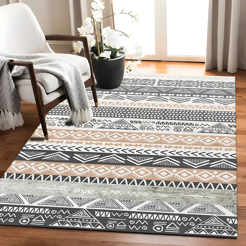 Washable Retro Folding Rug - Living Room, Bedroom, Sofa, Coffee Table ...
