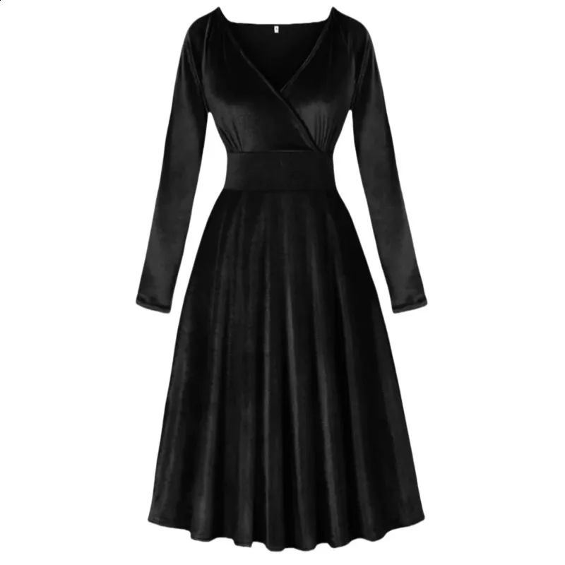 chinese dress ladies Black Velvet Mock Neck Maxi Dress – shopaleena main image 1