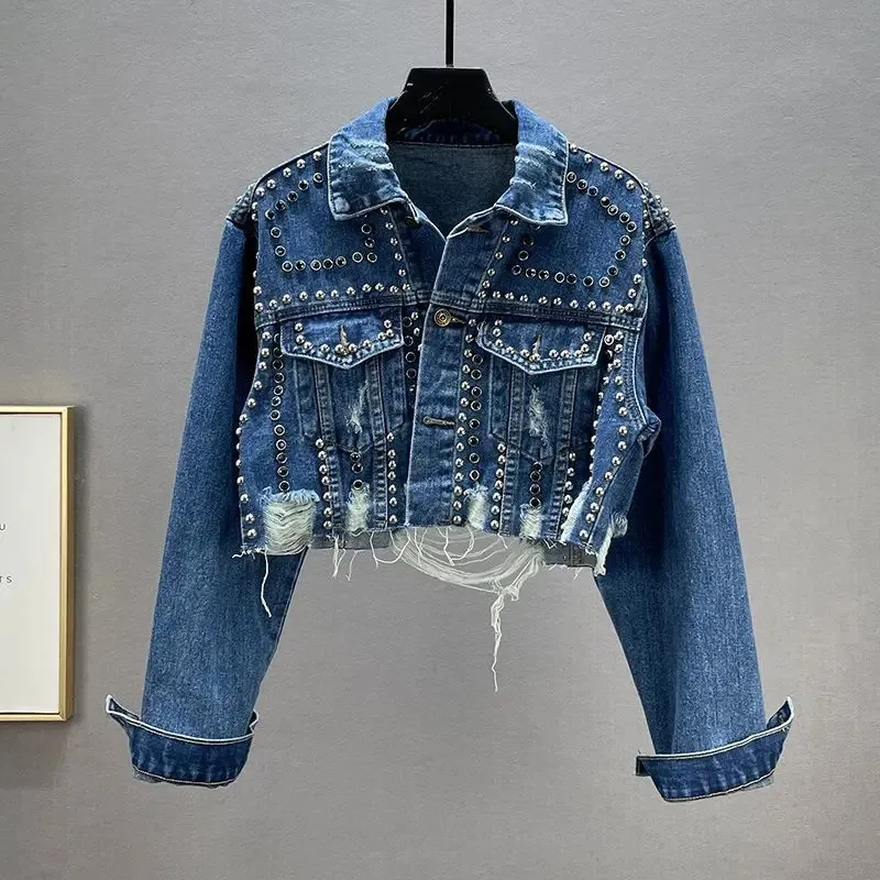 Rhinestone Denim Jacket & Jeans Set Premium Quality Y2K Style, Shop — free download