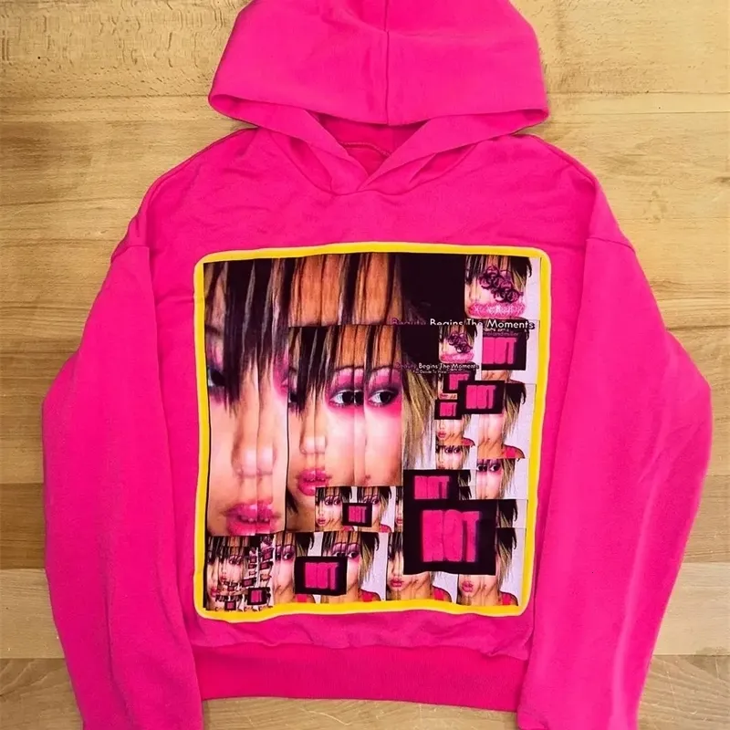 Harajuku Drolandmiller Corrupt Oversized Knit Hoodie for Women