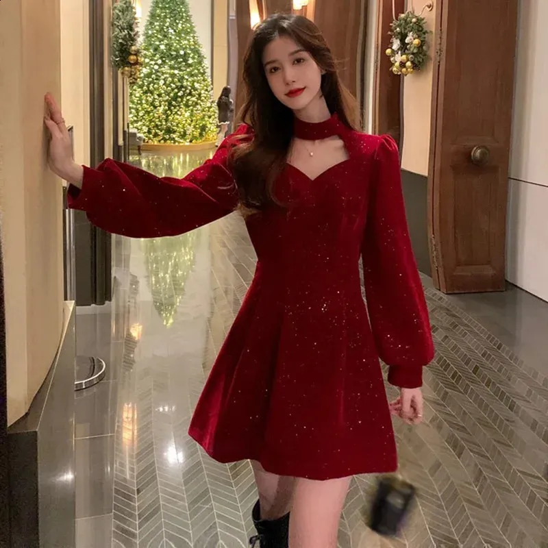 sequin winter formal dresses Women's Glitter Sequin Mini Dress Elegant Party Cocktail Sparkle main image 1