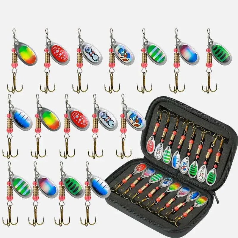 4-Pack Spinnerbaits Fishing Lures – 14.8g Rubber Skirt Buzzbaits, Multicolor, HENGJIA