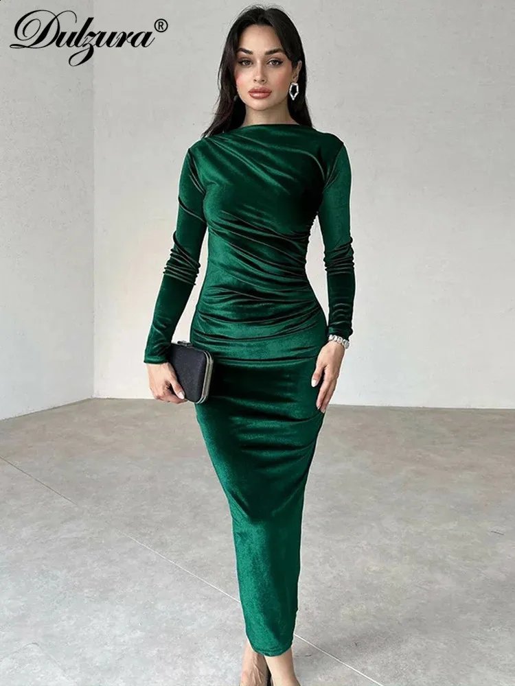 Velvet Midi Dress Long Sleeve - Solid Color, Sexy Autumn/Winter Clubwear  from Dhgate Basic & Casual Dresses - price 55.98