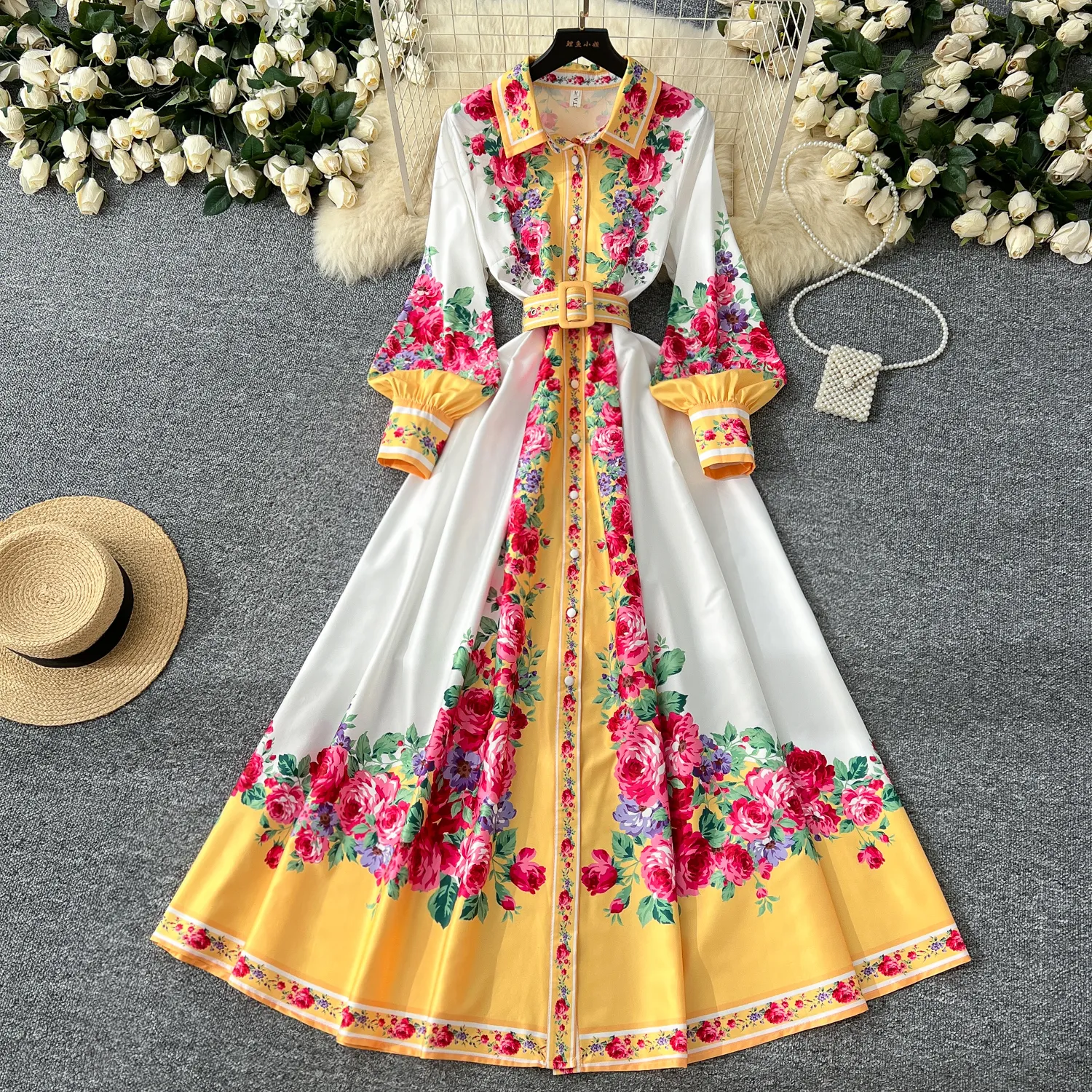 navy blue dress for baby girl A-Line Cocktail Dress With Floral Details – Tux-USA® main image 1