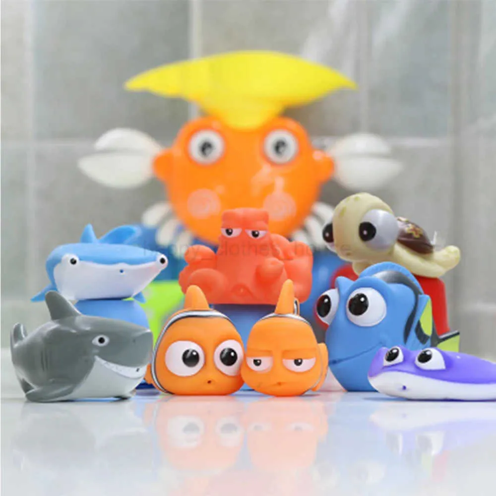 Sea Creature Bath Toys: Cute Ocean Themed Animal Set Shark, Fish, Diver ...