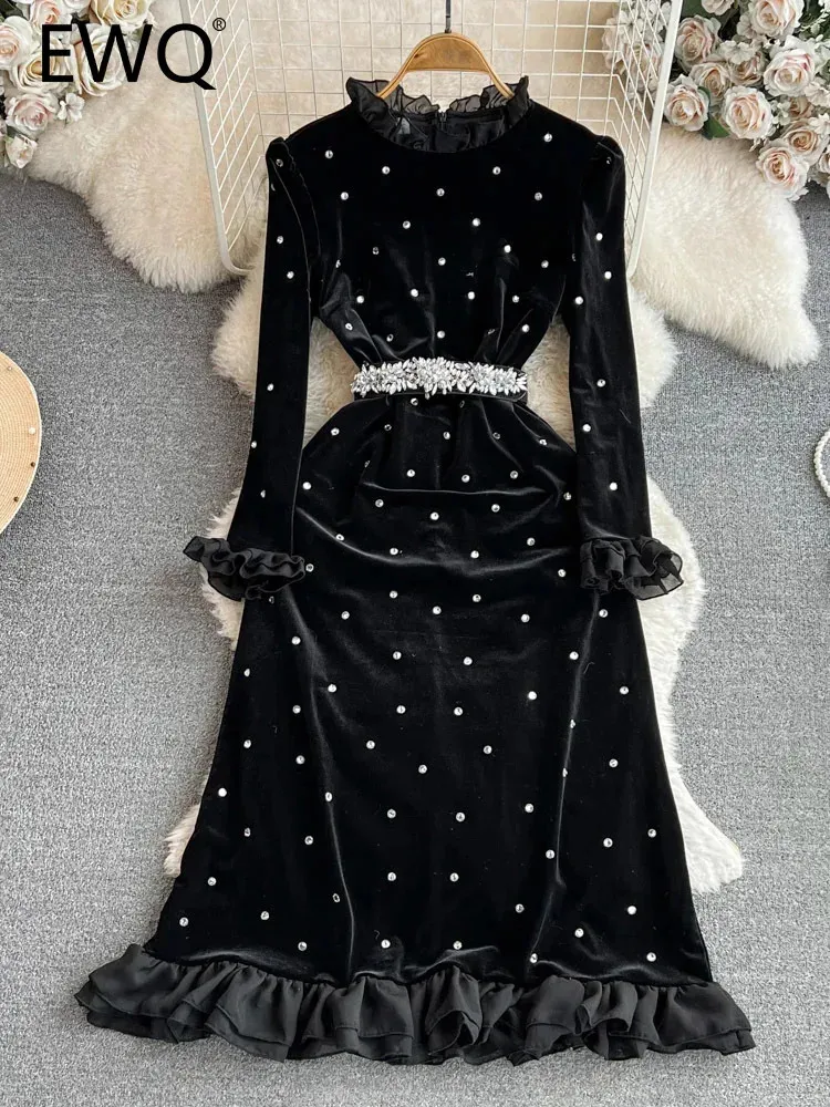 flared a line dress for women Women Solid Black V-Neck Sleeveless Embellished Sequin Flared A-Line Maxi  Dress