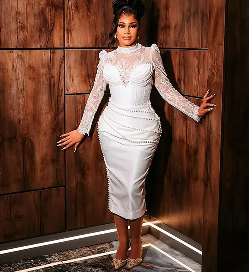 ivory lace dress long sleeve Lace Wedding Dress With Sleeve,Nude lining Ivory Lace Bridal Dress,WD0