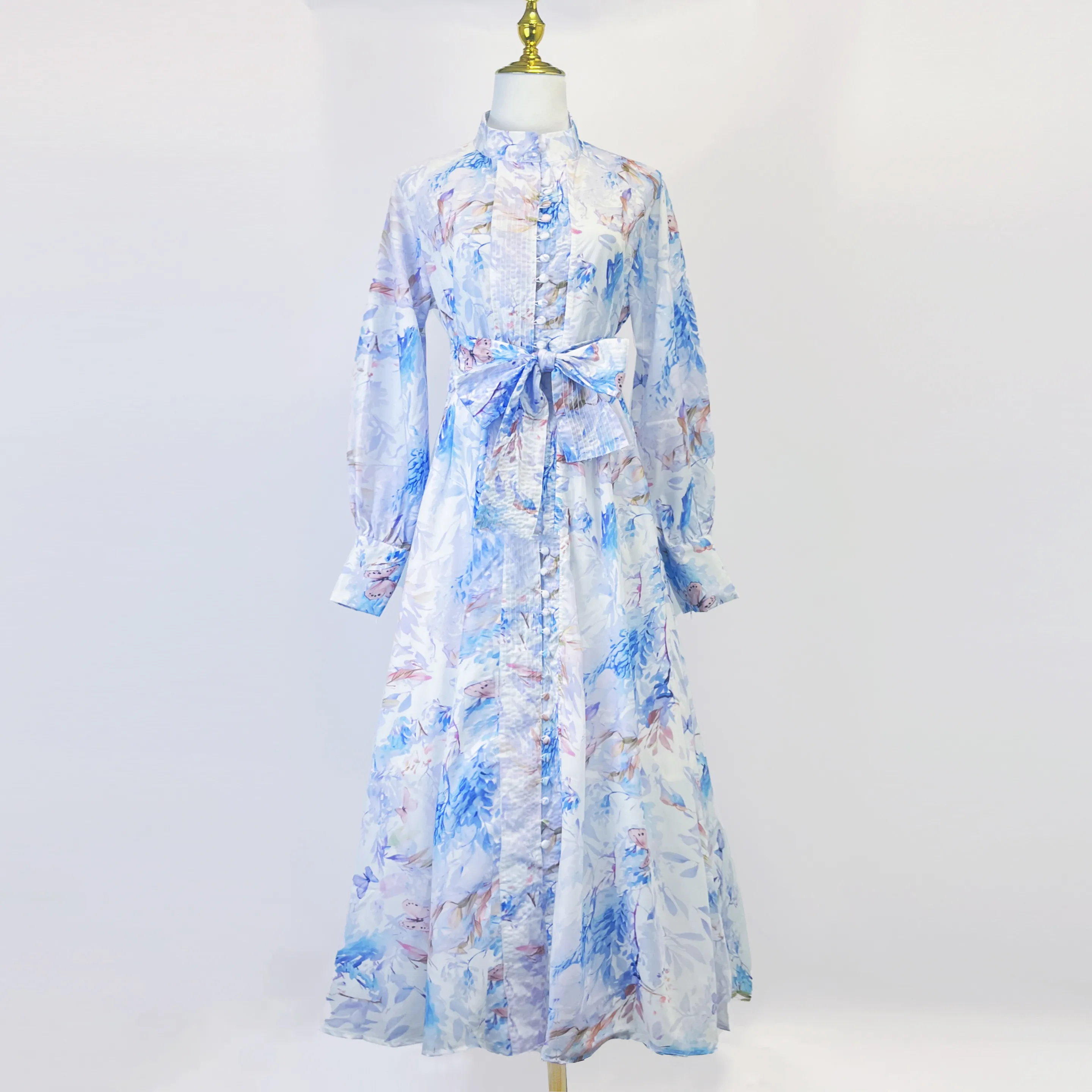 slim fit dress slacks 2025 Brand Designer Pear Tree Print Long Shirt Dress main image 0