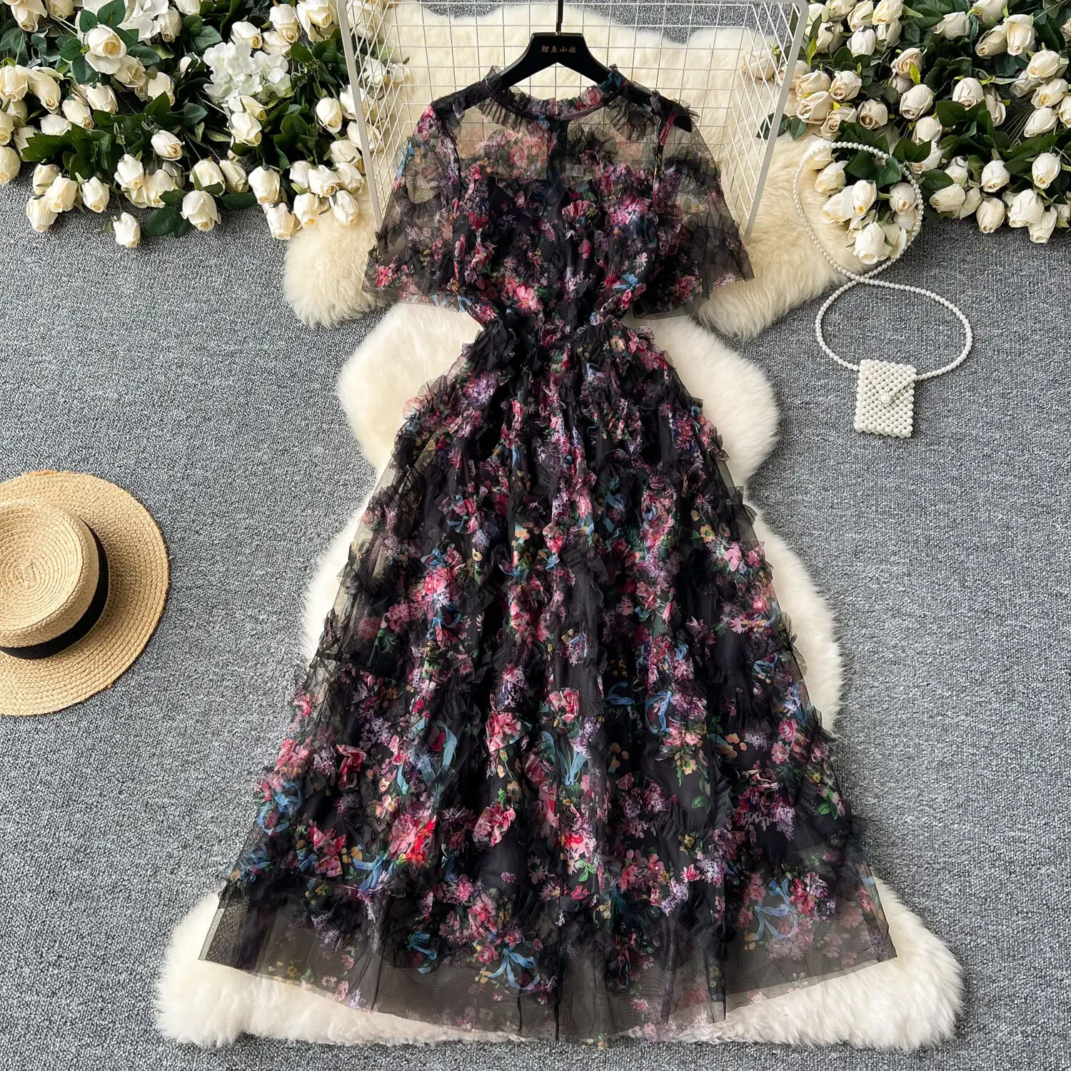 Elegant Floral Midi Dress: V-Neck Summer Holiday Style - Shop Now! from  Dhgate Basic & Casual Dresses - price 36.19