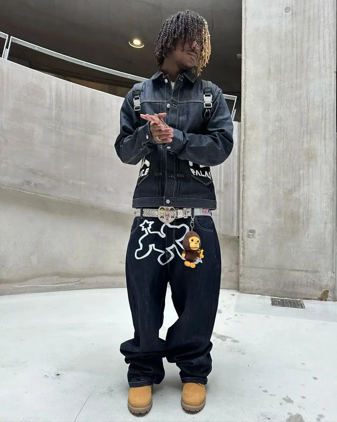 Stardog Mens Hip Hop Embroidery Jeans Y2K Baggy From Zhao04