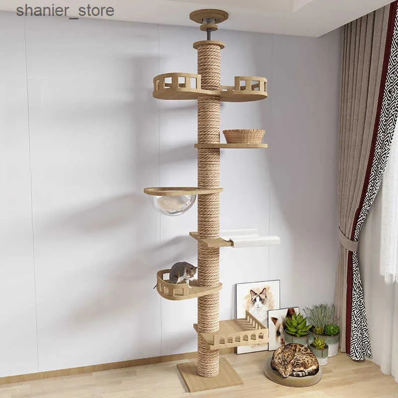 Curated visual reference: Gallery Detail: Cat Floor To Ceiling Adjustable Cat Tree House Cat From