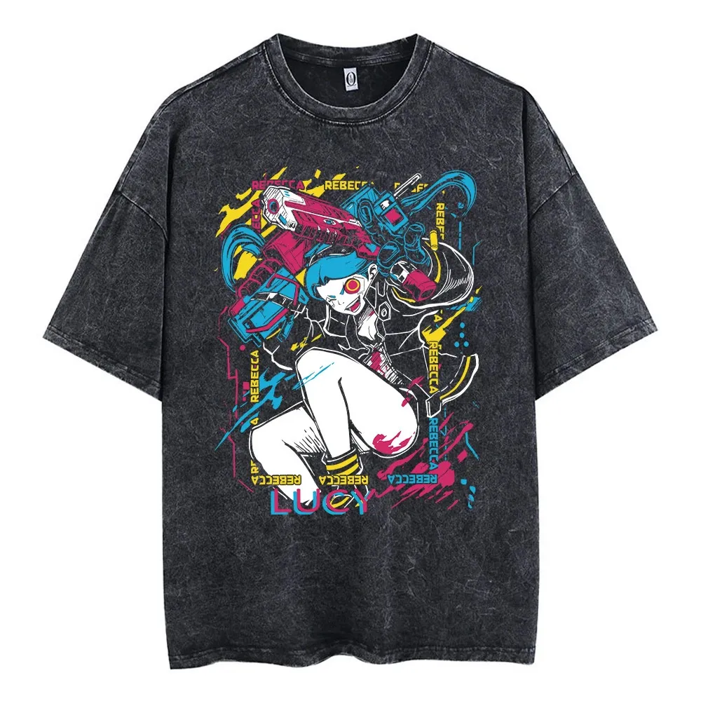 Unisex Y2K Cyberpunk Acetate T Shirt With Sun Protection & Pull On