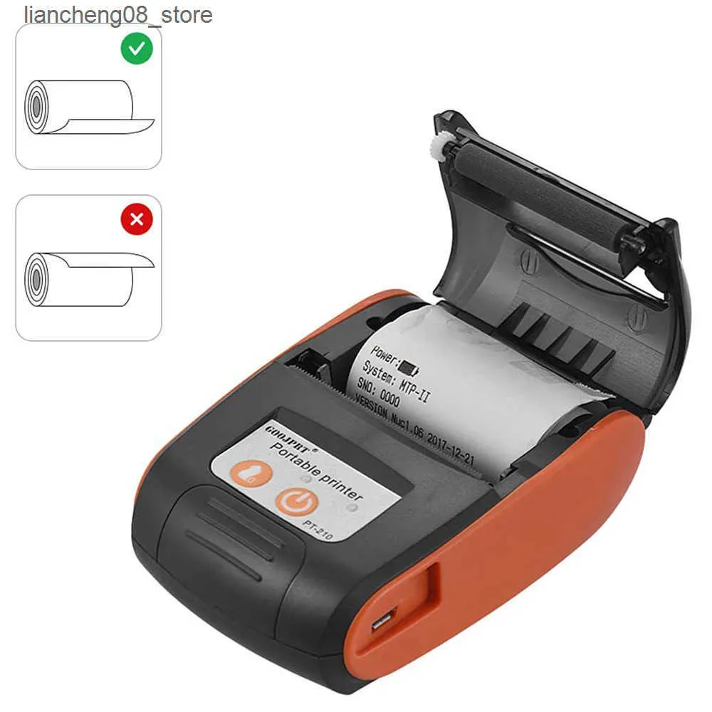 Innfinitix Printers Accessories Mini Portable Thermal Receipt POS Printer Wireless Bluetooth 58mm Ticket Bill IOS Android PC Invoice Business Retail
